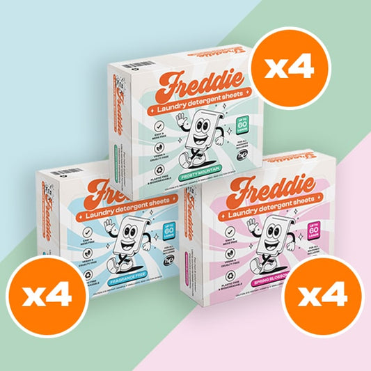 12x laundry detergent sheets FREDDIE